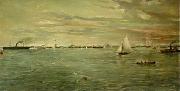 Verner Moore White The Harbor at Galveston, was painted for the Texas exhibit at the